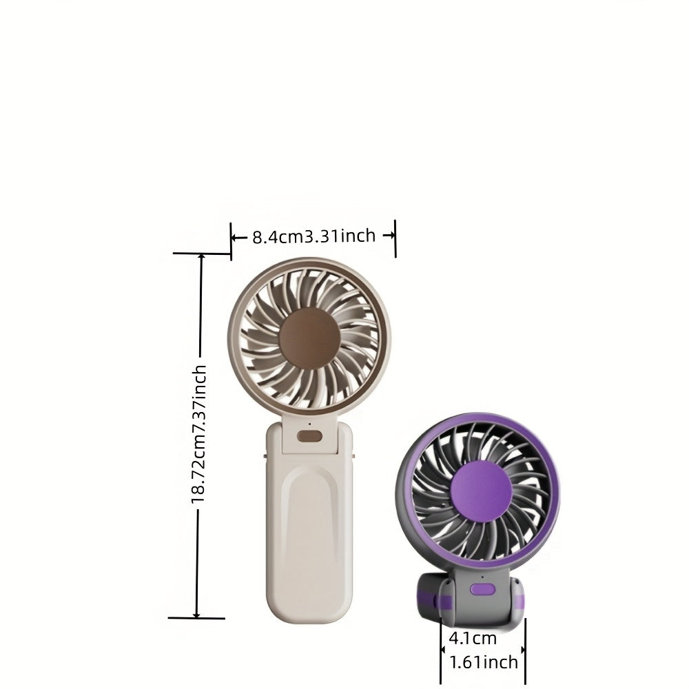 New Folding Small Fan USB Desktop Handheld Mini Portable Halterneck Outdoor Convenient Small Fan