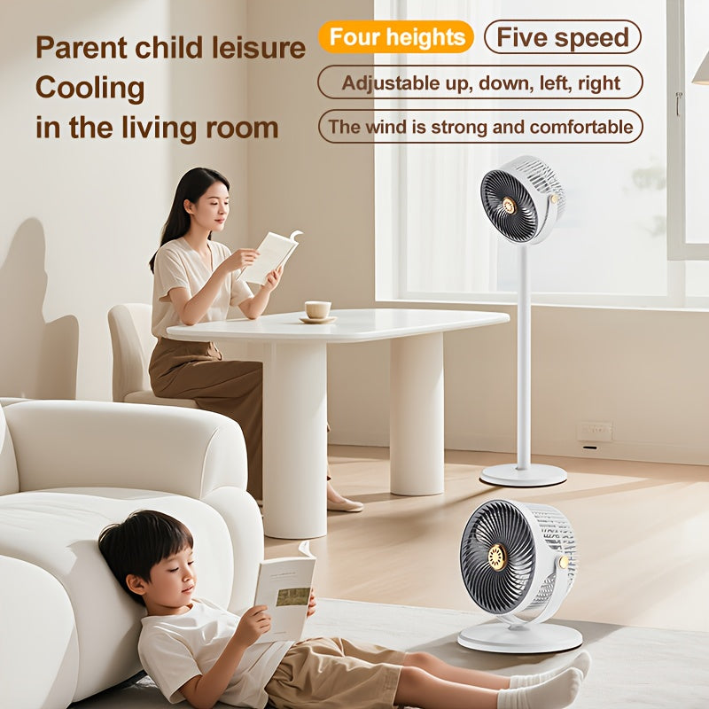Simple Household Floor Standing Fan \u002F Circulating Fan \u002F 4 Height Adjustment Types