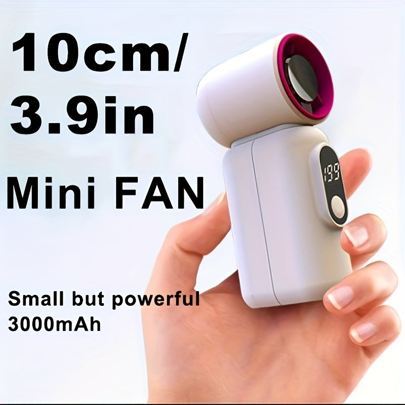 3000mAh Portable Handheld Mini Fan - 30% Longer Battery Life