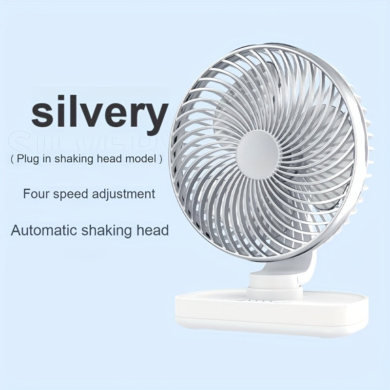Portable Table Fan 4-Speed Portable Oscillating Table Fan | USB Powered
