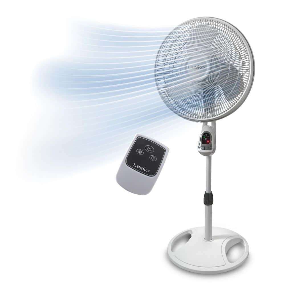16 in. 3 Speed Oscillating Pedestal Fan with Adjustable Height