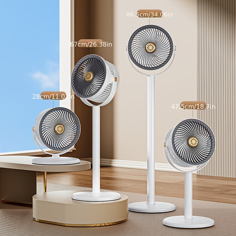 Simple Household Floor Standing Fan \u002F Circulating Fan \u002F 4 Height Adjustment Types