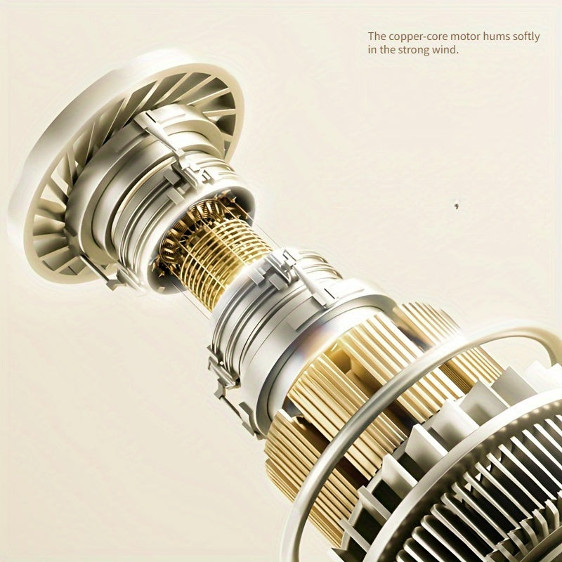 Powerful Wind Silent Desktop Fan, USB Charging\u002F1200mAh