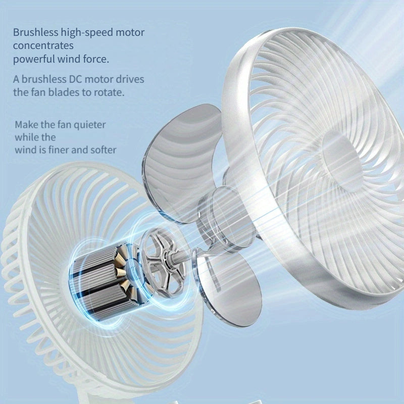 Portable Table Fan 4-Speed Portable Oscillating Table Fan | USB Powered