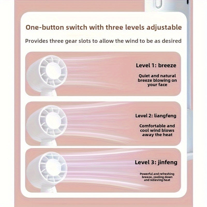 REAPP Portable Mini Handheld Fan - USB-Powered Personal Cooling Fan with Stand