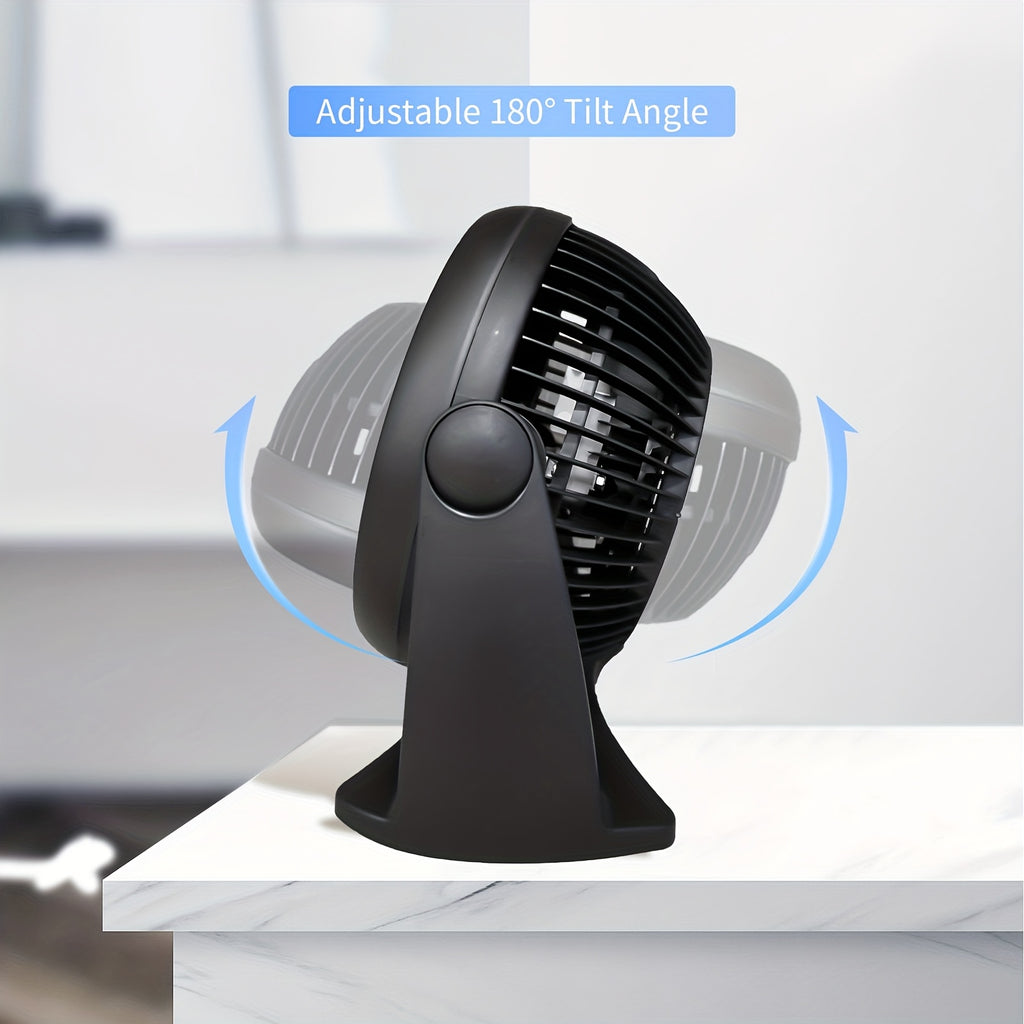 8-Inch Turbo Fans\u002F6 Inch Clip Fan for Bedroom, 3 Speed Table Fan with Adjustable Tilt