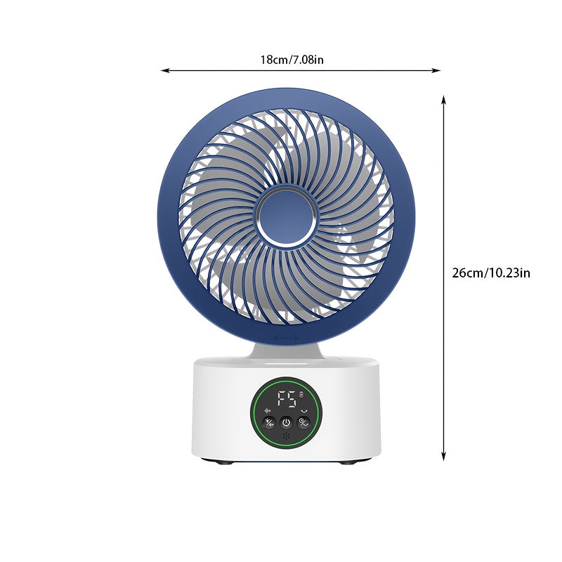 SENBOWE USB-Powered Large Wind Desktop Fan with Colorful LED Lights