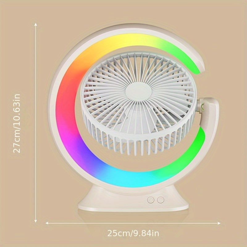 Powerful Wind Silent Desktop Fan, USB Charging\u002F1200mAh