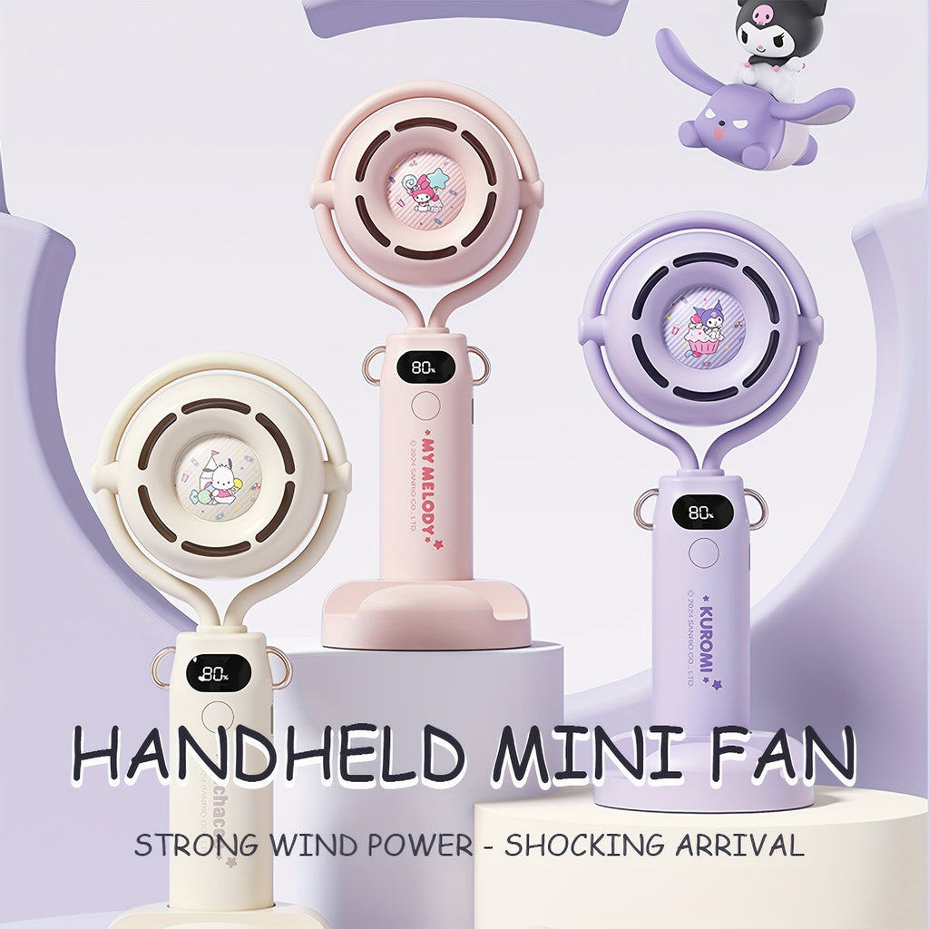 Sanrio Kuromi My Melody Pochacco Mini Handheld Fan - Cute Pink