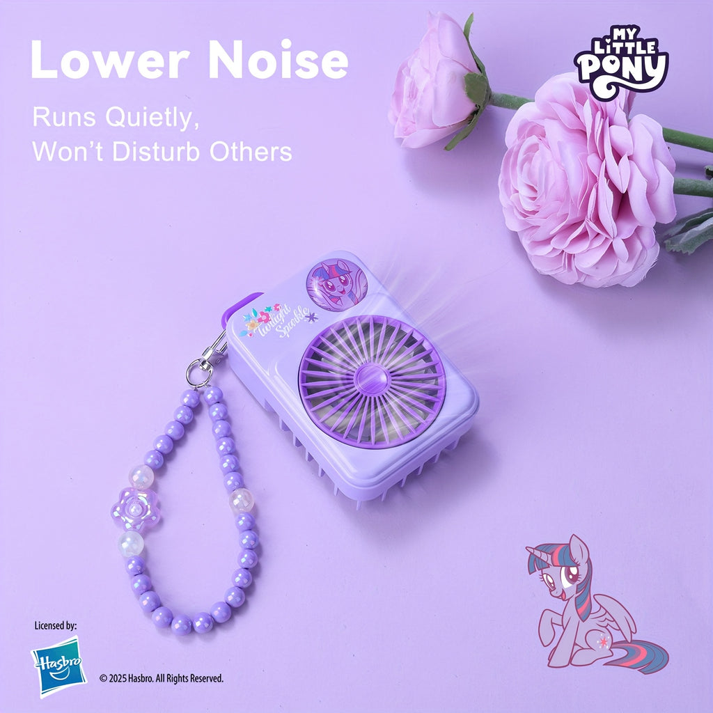 My Little Pony Portable Mini Fan with USB, 3-speed Adjustable Wind Modes, Lightweight Design