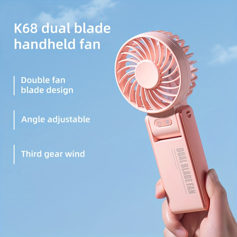 2025 new mini portable pocket fan, rechargeable handheld USB powered fan