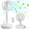 Oscillating Fan Portable Foldable Pedestal Fan - Rechargeable Battery Standing Table Fan with