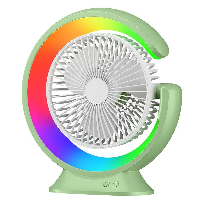 Powerful Wind Silent Desktop Fan, USB Charging\u002F1200mAh