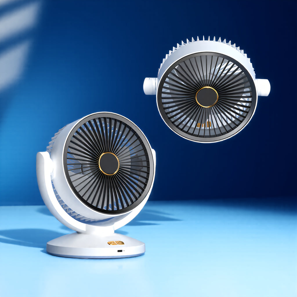 2025 new portable dormitory study indoor and outdoor USB rechargeable home travel desktop adjustable angle small fan