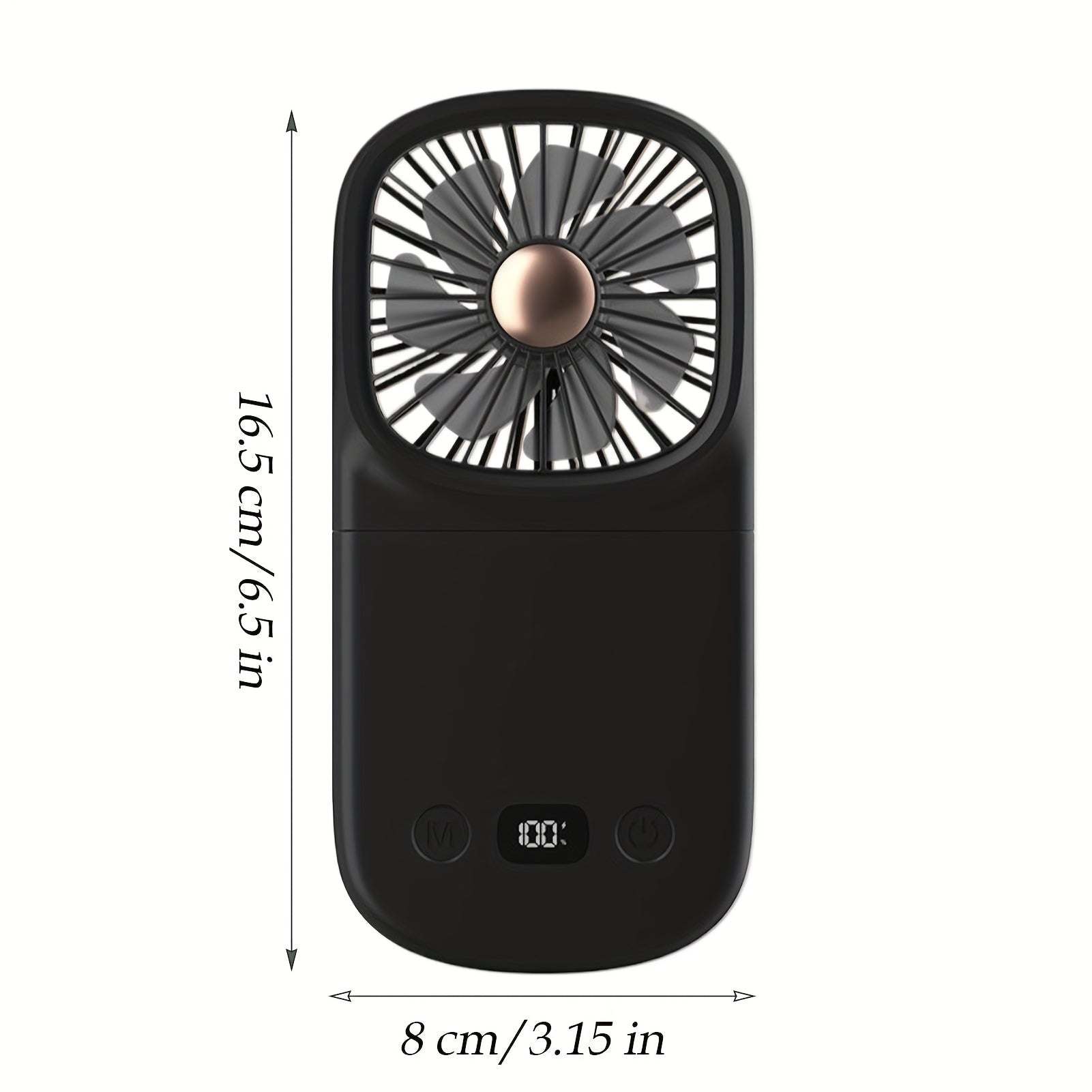 Portable Handheld Fan with Digital Display - Foldable Mini Desk Fan for Indoor & Outdoor Use