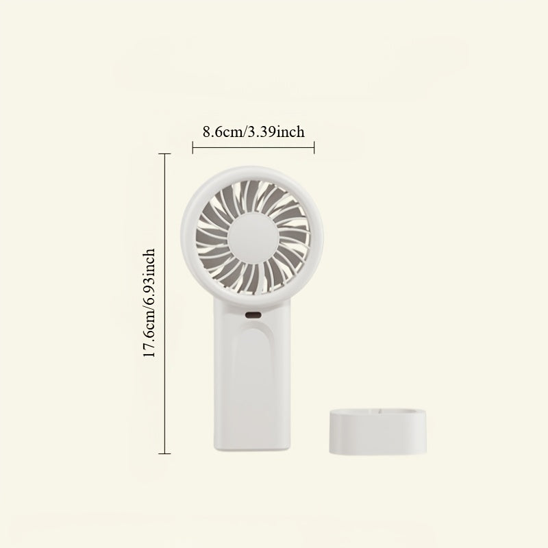 1pc Portable, Handheld USB Mini High-Speed Ice-Feel Fan - Rechargeable Lithium Battery
