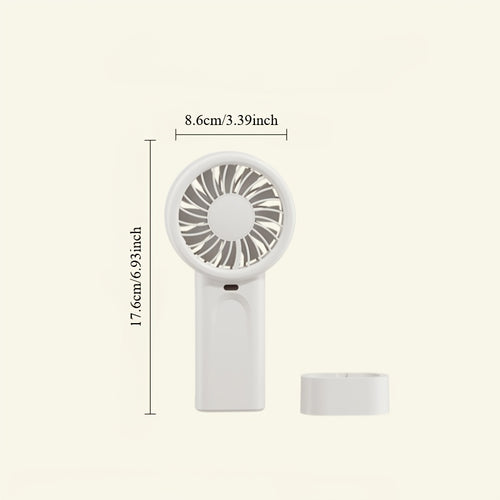1pc Portable, Handheld USB Mini High-Speed Ice-Feel Fan - Rechargeable Lithium Battery