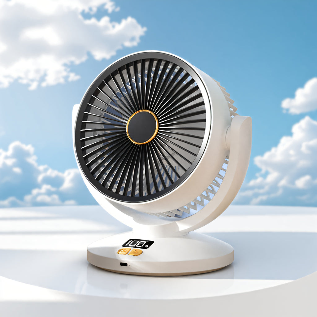 2025 new portable dormitory study indoor and outdoor USB rechargeable home travel desktop adjustable angle small fan