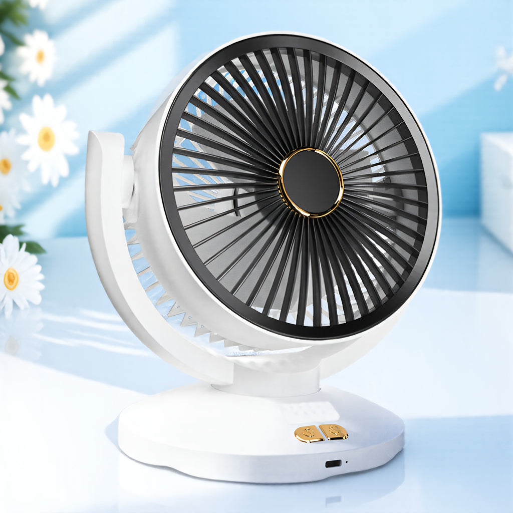2025 new portable dormitory study indoor and outdoor USB rechargeable home travel desktop adjustable angle small fan