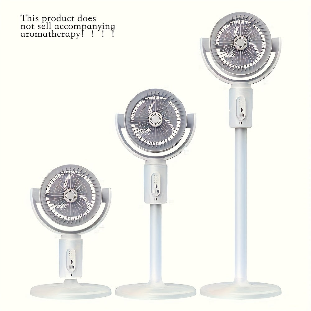 3-in-1 Vertical Fan, 90°+ 180° Oscillation, 5-Speed Settings, Type-C Charging Port