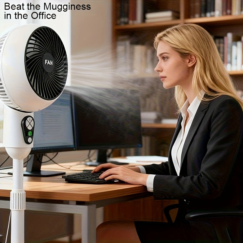 1pc Air Circulation Fan Floor Fan | USB Plug-in | Electric Fan | Circulating Fan | Vertical Electric Fan