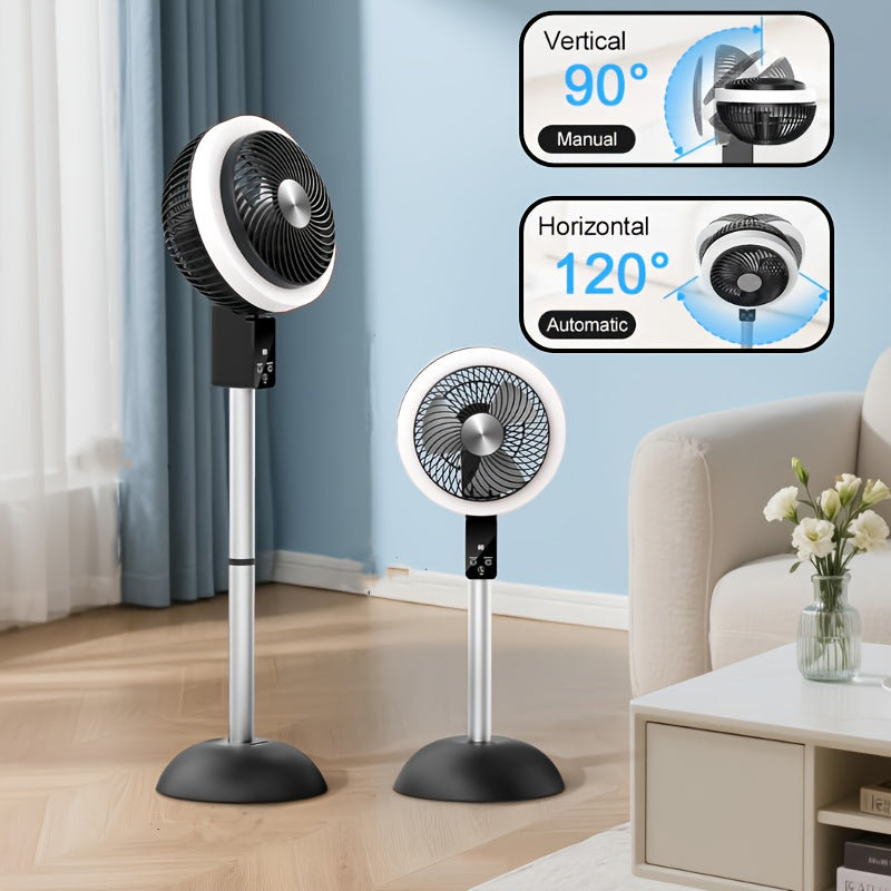 Oscillating Pedestal  with Remote, 10000mAh Quiet Floor  with DC Motor, Standing  for Home