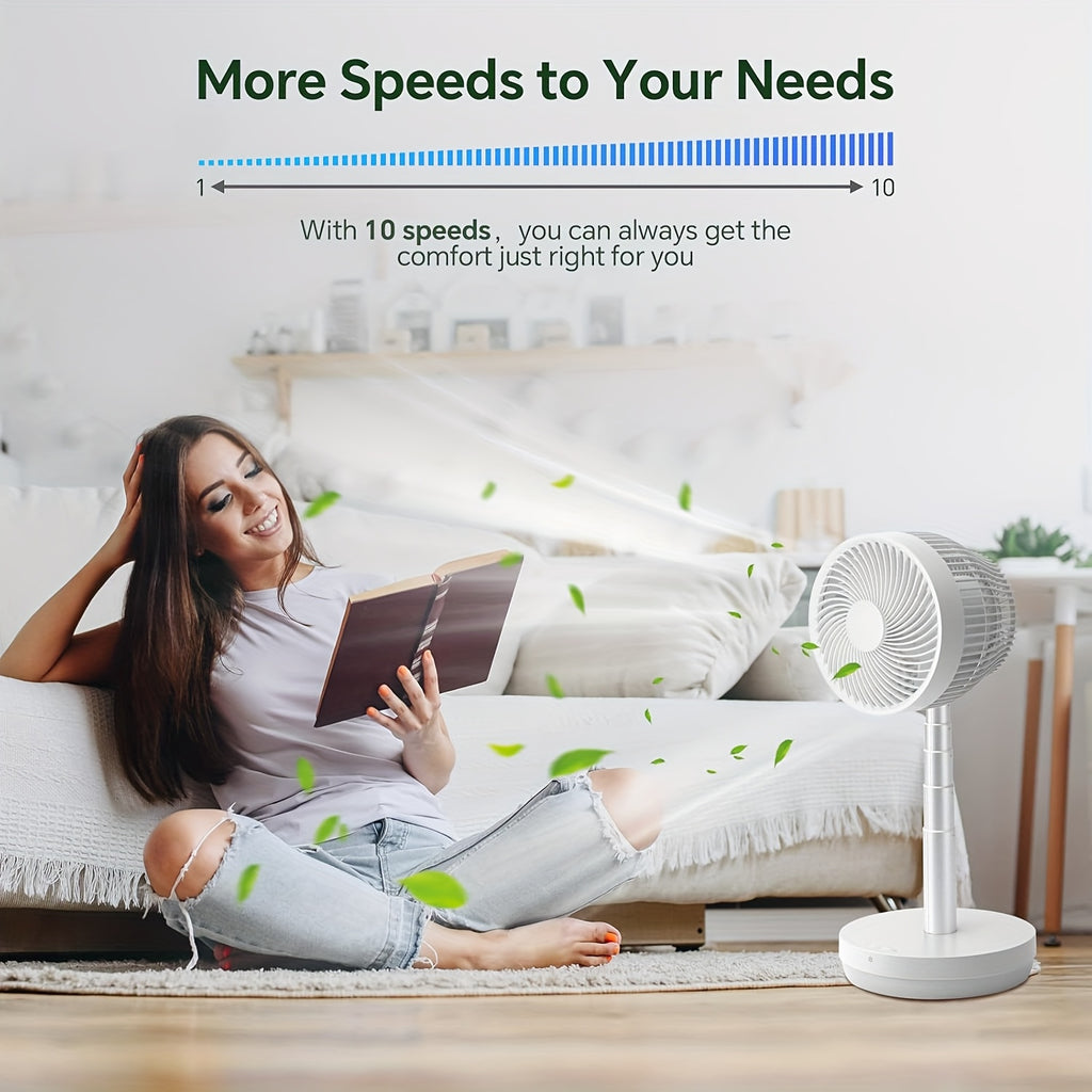 Tower Fan, Oscillation fan with Remote Control, Standing fan for office, 3 Wind Modes, Time Settings