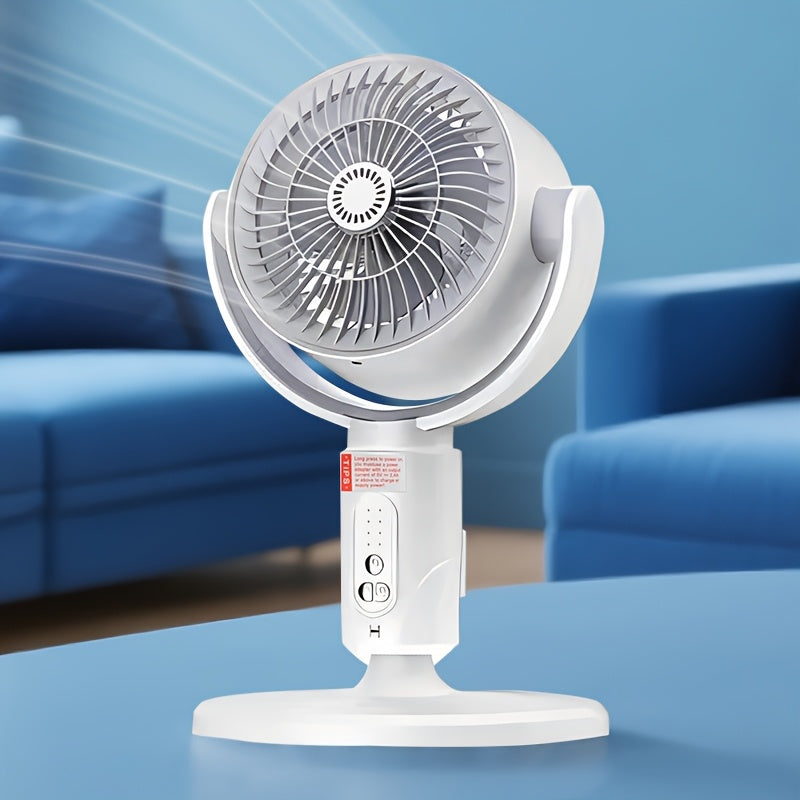 2-in-1 High-Power Standing\u002FDesk  with Remote Control, 360° Circulating Wind & Quiet Operation