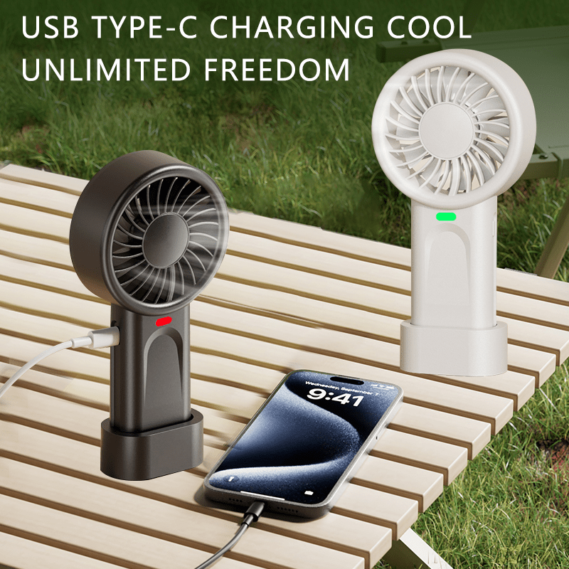 4000mAh USB-Powered Portable Handheld Turbo Fan with Digital Display