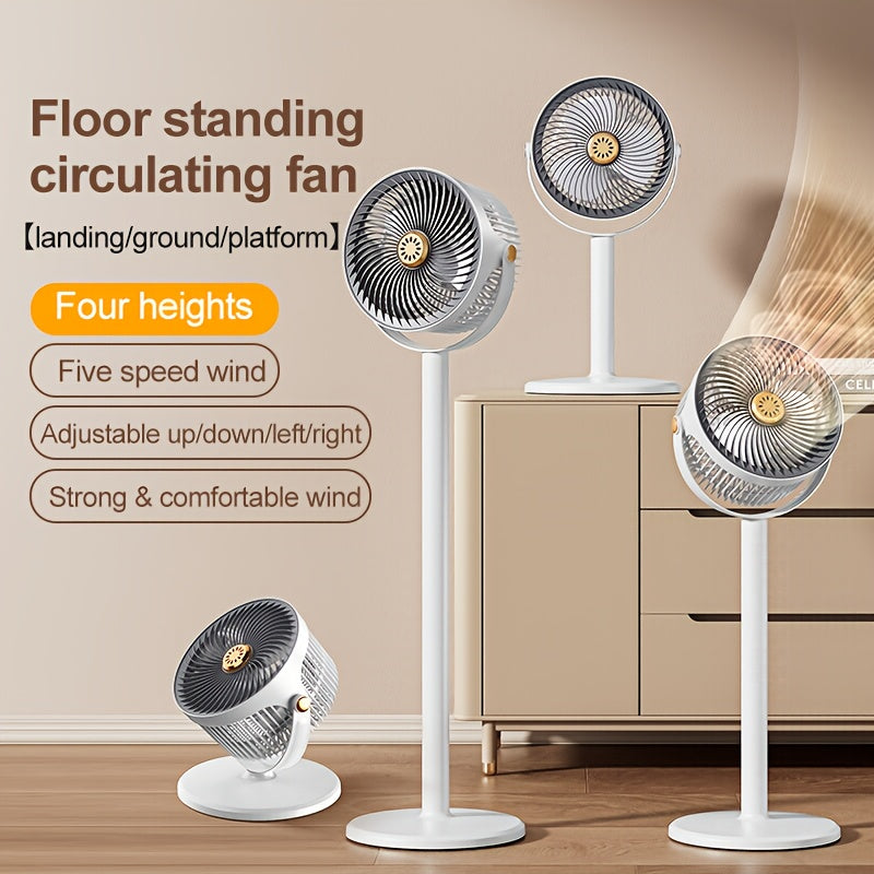 Simple Household Floor Standing Fan \u002F Circulating Fan \u002F 4 Height Adjustment Types