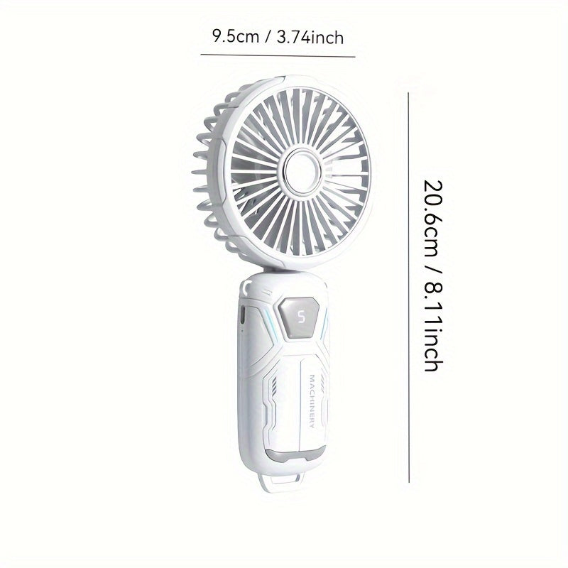 Gentle High-Speed USB Rechargeable Handheld Fan with Long Battery Life