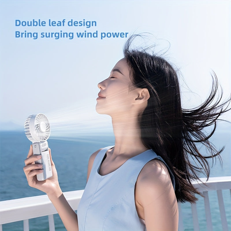 2025 new mini portable pocket fan, rechargeable handheld USB powered fan