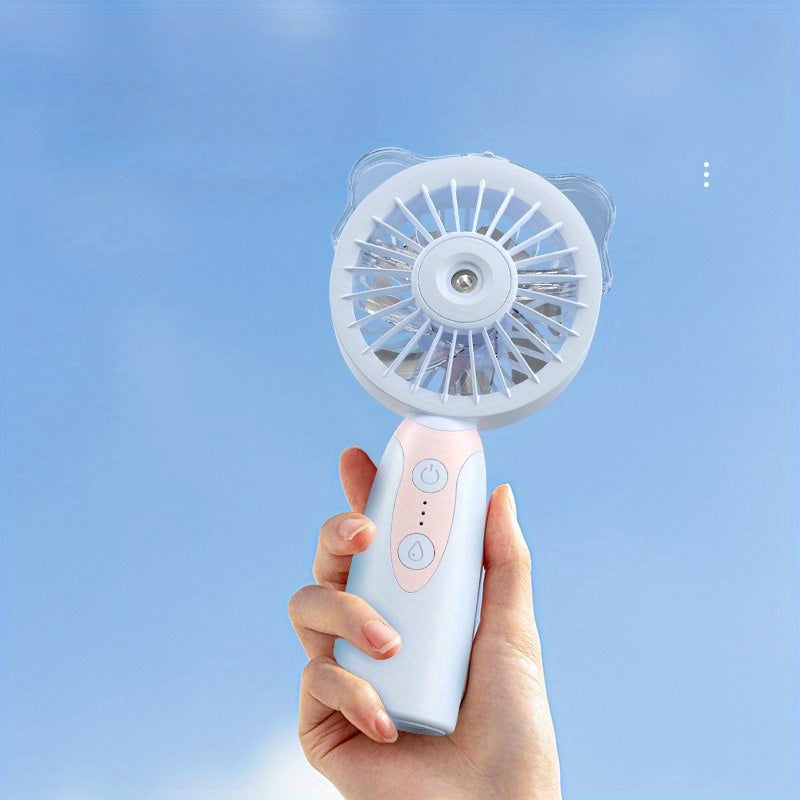 Handheld spray small fan, gift portable water replenishment and cooling electric fan