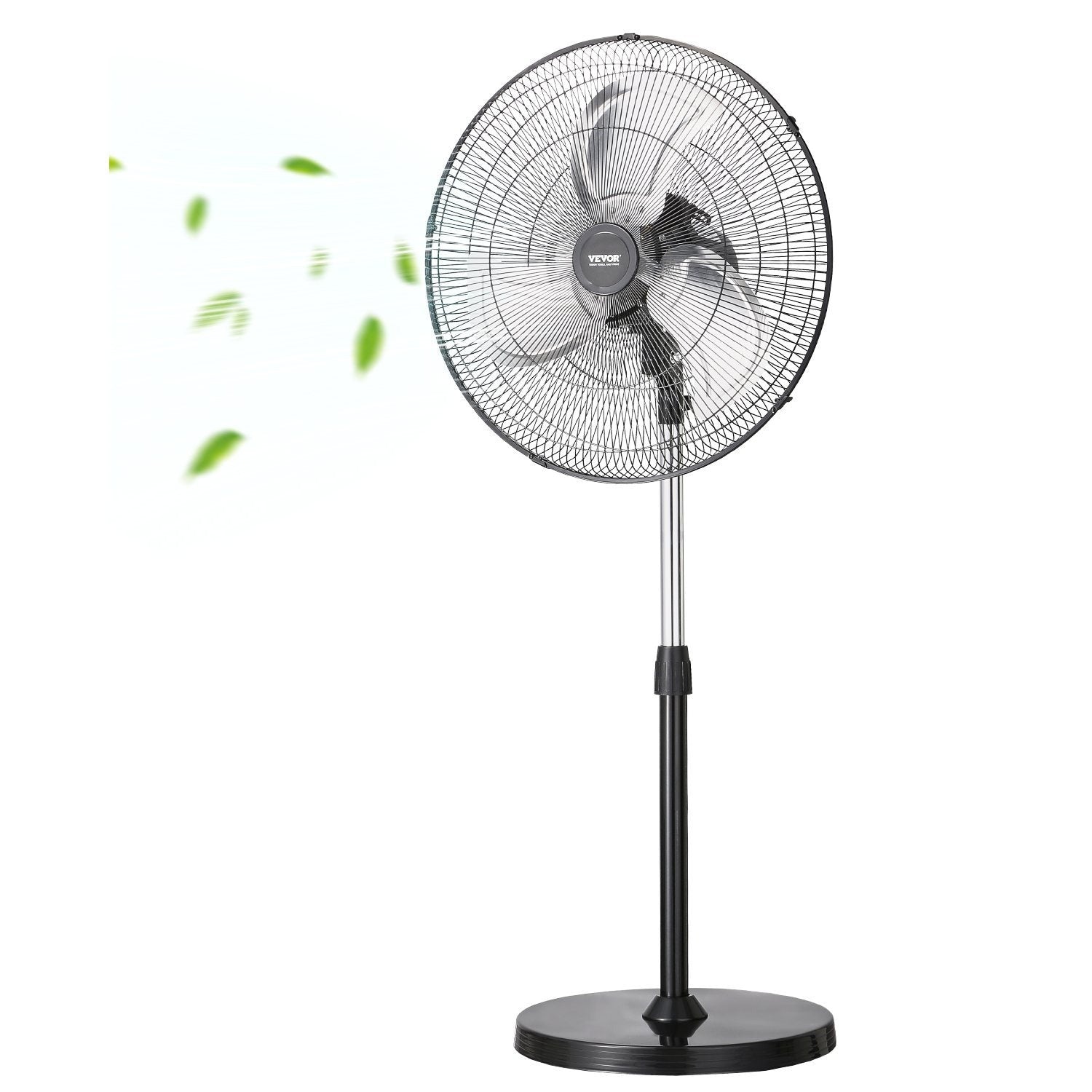 VEVOR 18\u002F20\u002F24\u002F30 inch Industrial Pedestal Fan 3-Speed Oscillating Fan Height Adjustable