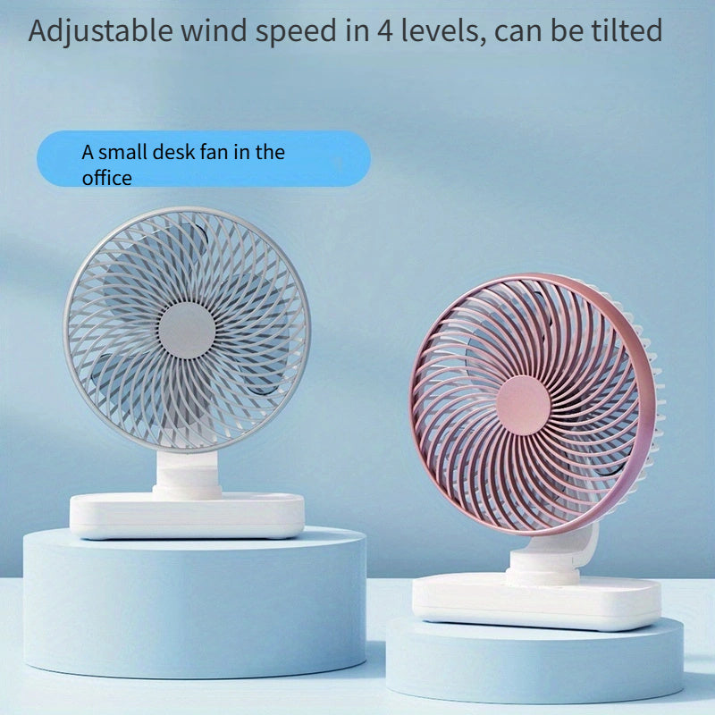 Portable Table Fan 4-Speed Portable Oscillating Table Fan | USB Powered