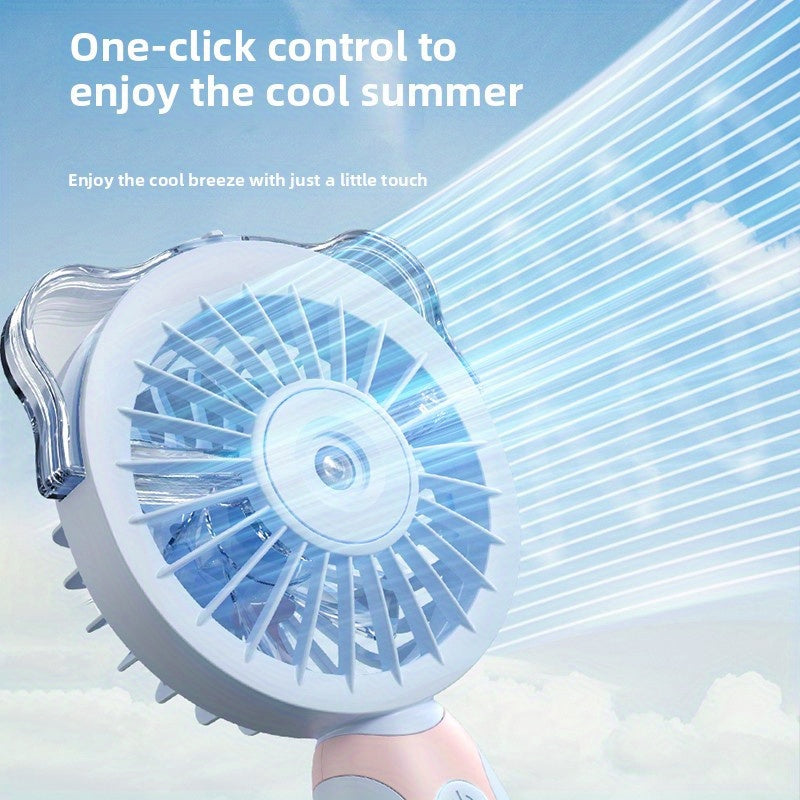 Handheld spray small fan, gift portable water replenishment and cooling electric fan