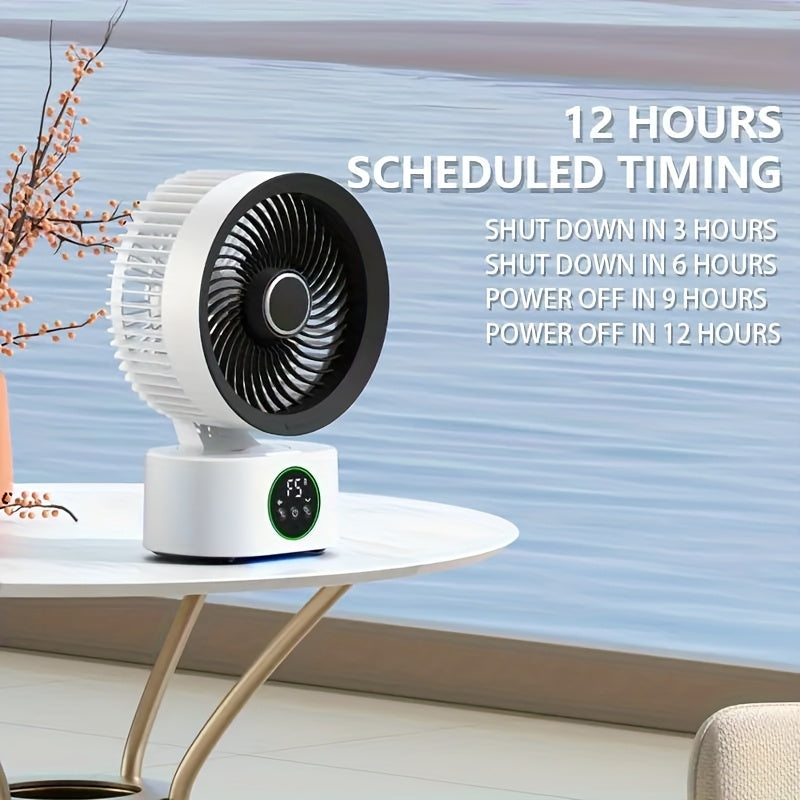 USB plug-in desktop fan, with 5-speed adjustment and mute fan capable of shaking head