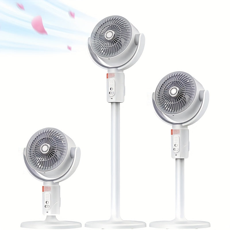 2-in-1 High-Power Standing\u002FDesk  with Remote Control, 360° Circulating Wind & Quiet Operation