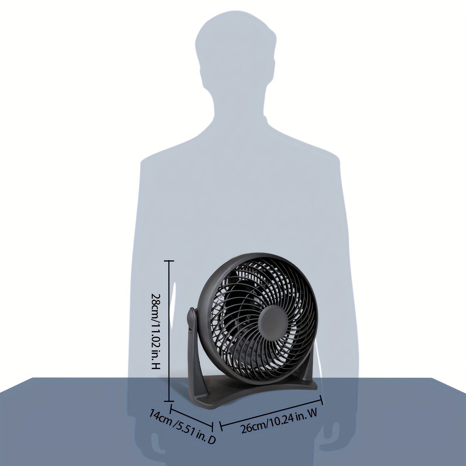 8-Inch Turbo Fans\u002F6 Inch Clip Fan for Bedroom, 3 Speed Table Fan with Adjustable Tilt