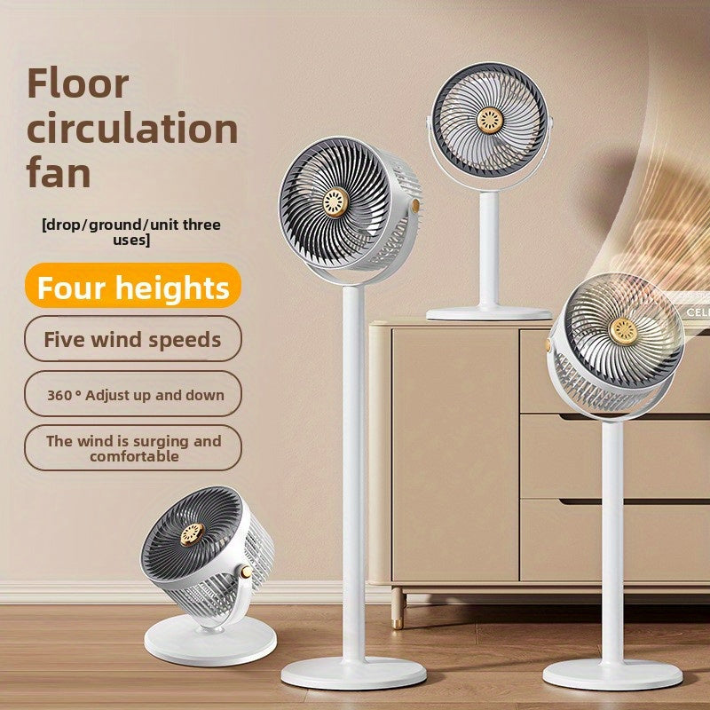 New Home Floor Fan Rechargeable Standing Fan Office Bedroom Floor Fan Desktop Circulation Fan
