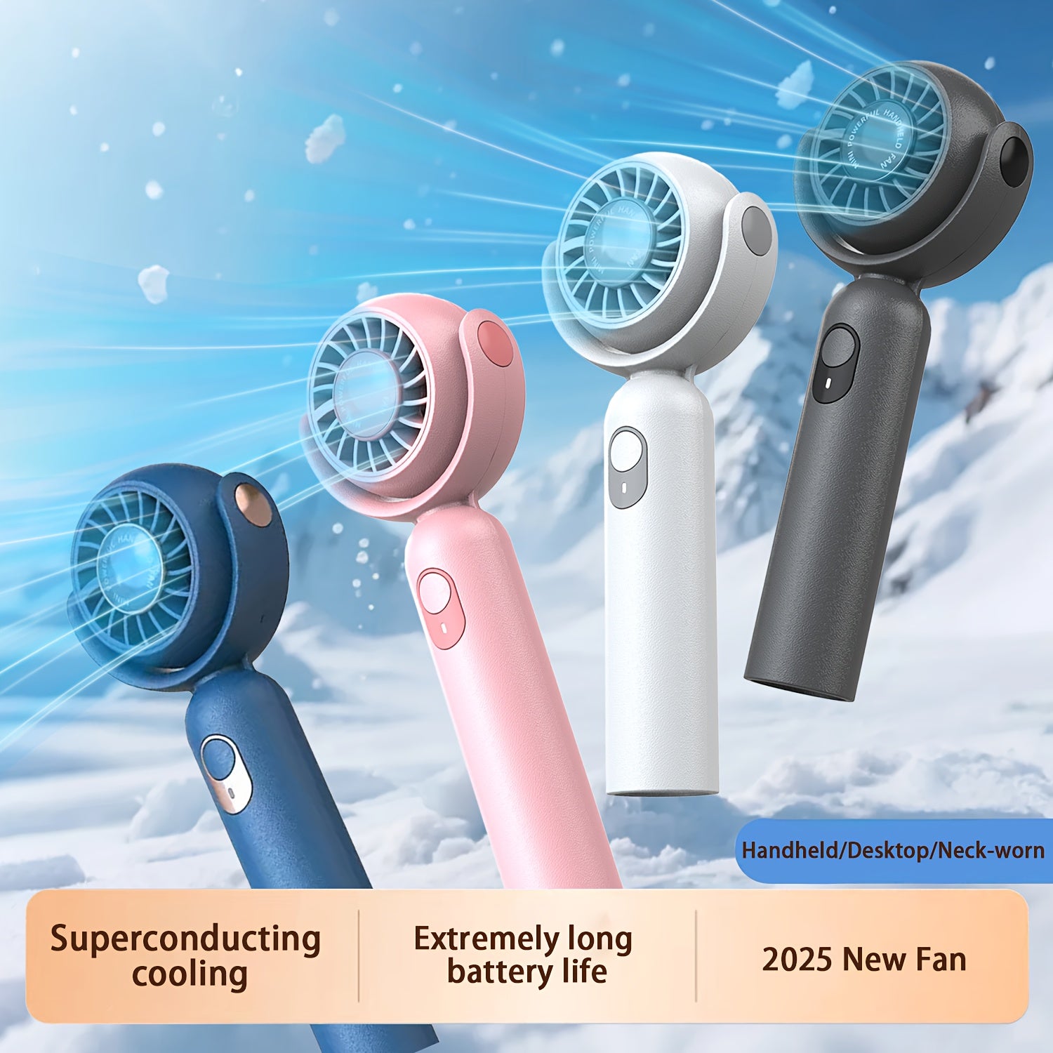 Portable Handheld Fan, Powerful Hand Held Mini Fan