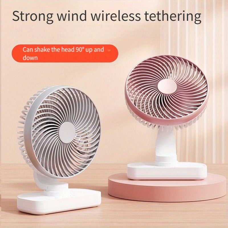 Portable Table Fan 4-Speed Portable Oscillating Table Fan | USB Powered
