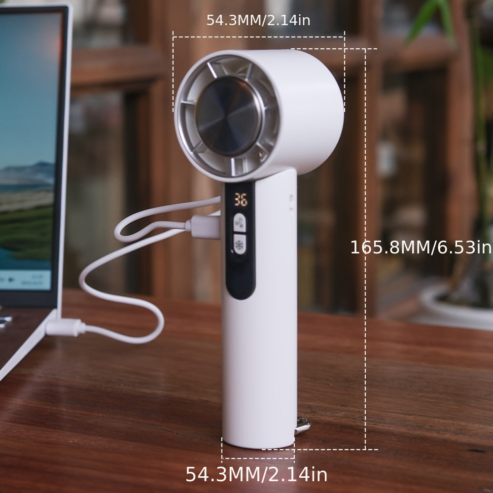 Portable Turbo Fan Compact, Lightweight Portable Turbo Fan with Ice Cooling Area