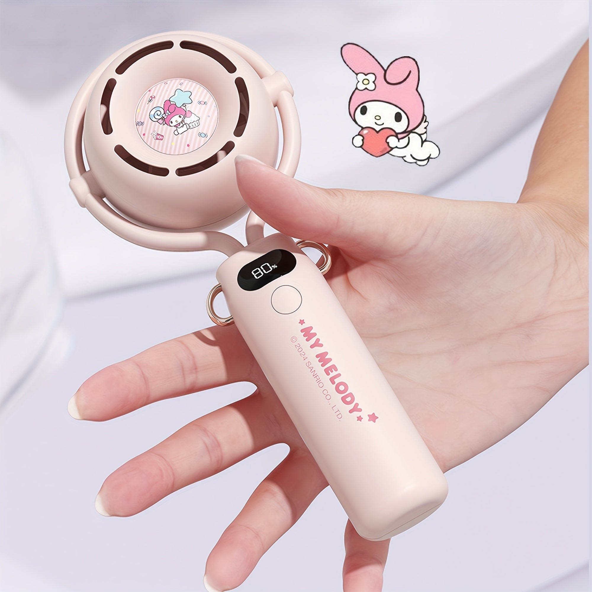 Sanrio Kuromi My Melody Pochacco Mini Handheld Fan - Cute Pink