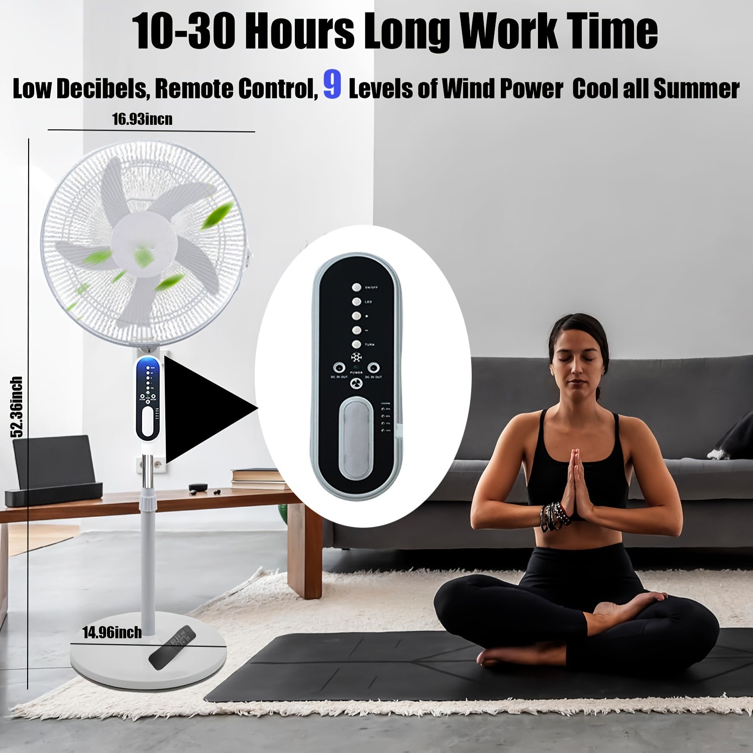 Suitable For Home Office, Remote Control, 2 Bulbs, Sumer Cool Fan