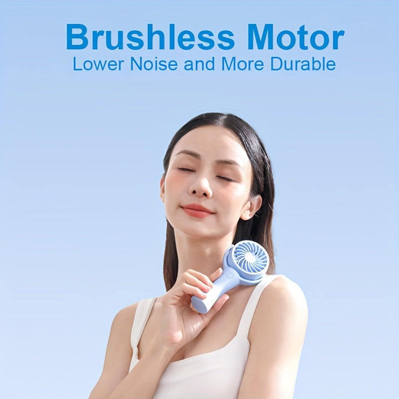 4pcs Adjustable Portable Handheld Fan, USB Rechargeable Fan with 3 Speed Adjustable Handheld Fan