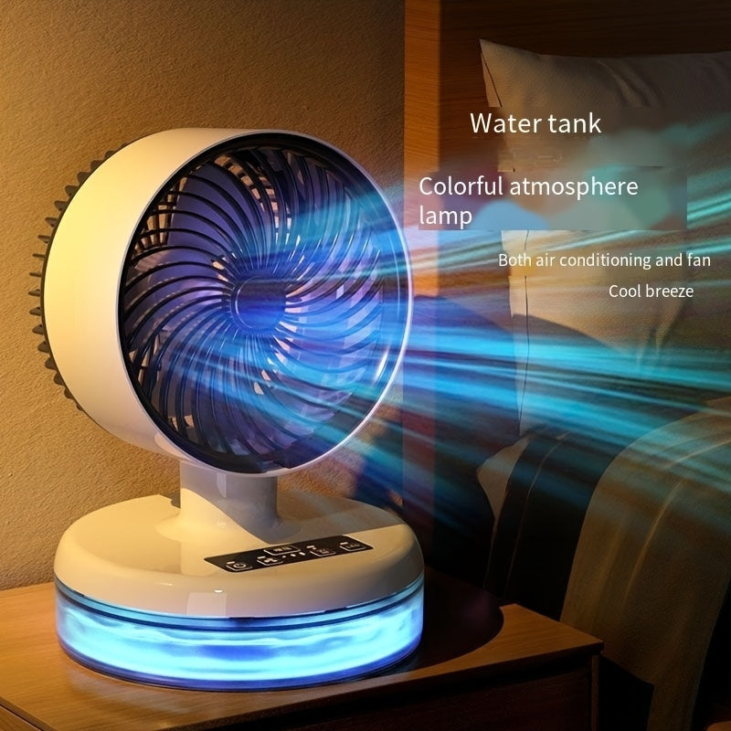 Quiet, Portable, and Energy-Efficient Desk Fan with Cool Mist Function - Large, Modern