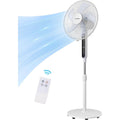 16-Inch Oscillating Pedestal Fan with Remote Control, Adjustable Height (Low\u002FHigh) - Ultra Quiet Motor
