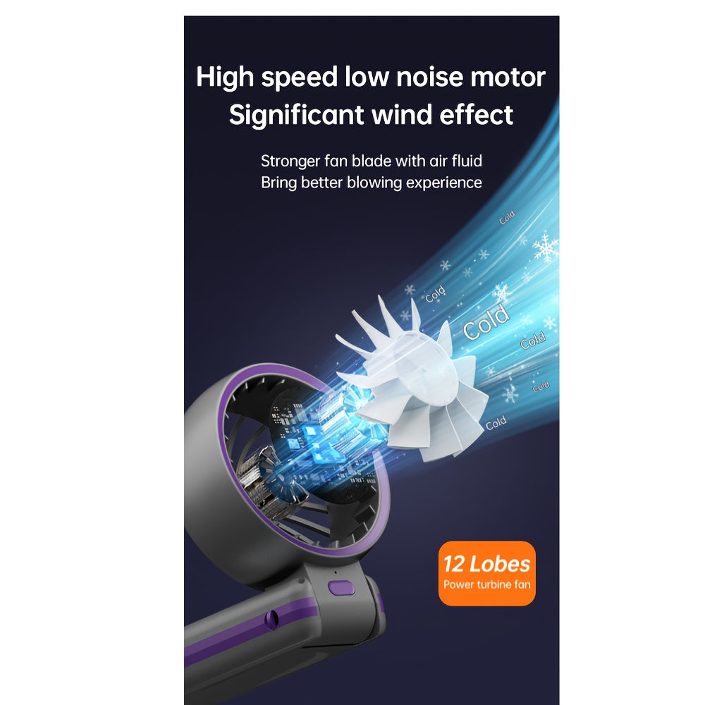 New Folding Small Fan USB Desktop Handheld Mini Portable Halterneck Outdoor Convenient Small Fan