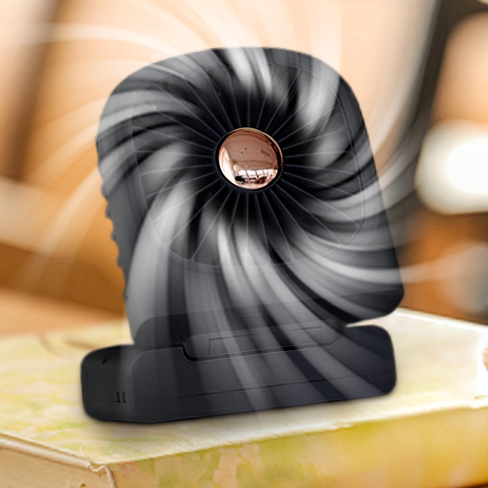 Portable Handheld Fan with Digital Display - Foldable Mini Desk Fan for Indoor & Outdoor Use